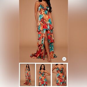 Fashion Nova Clara Ruffle Maxi Dress